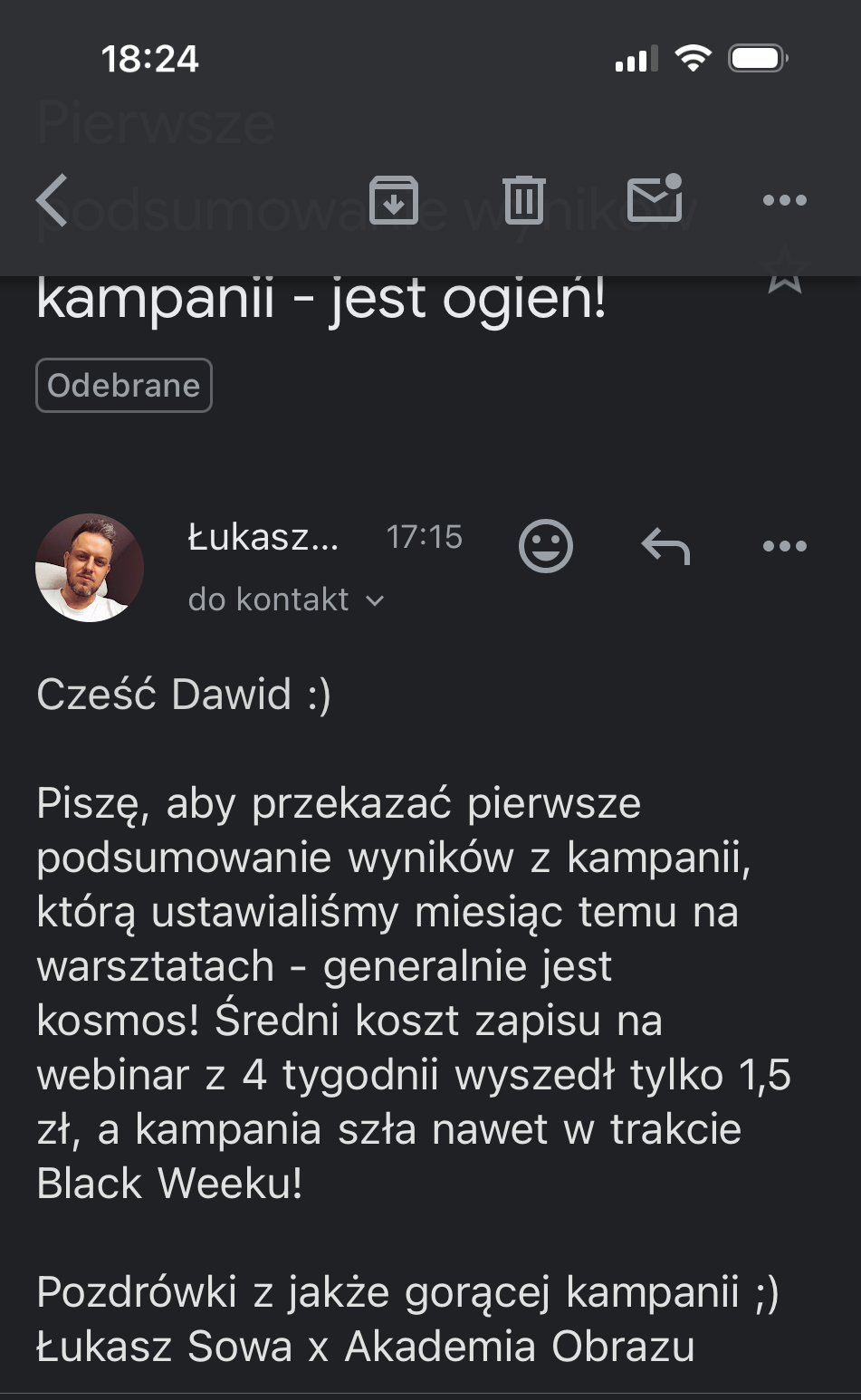 Opinia Łukasza Sowy, Akademia Obrazu